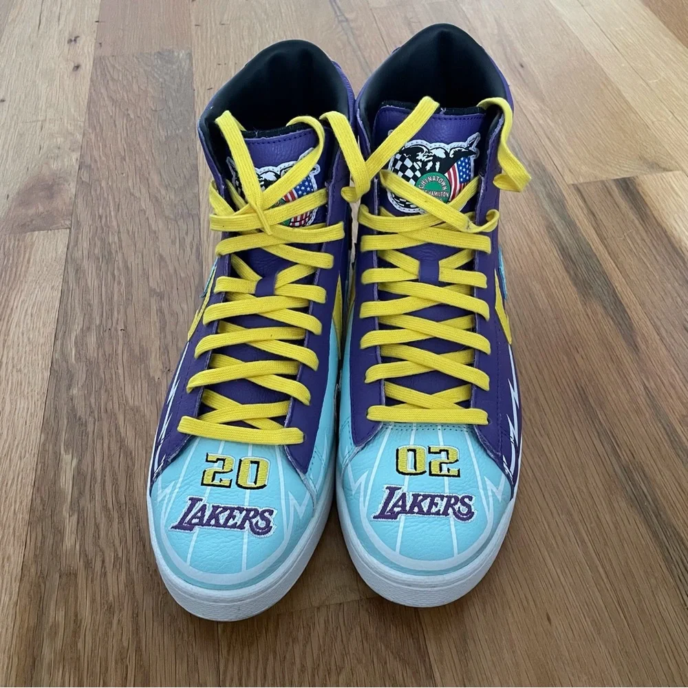 (Chinatown)Market Converse men’s size 11.5 “Lakers 3-peat” EUC w/ box - Picture 1 of 8